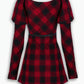 Rebel Princess Plaid Dress LAZERorange