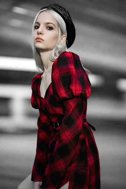 Rebel Princess Plaid Dress