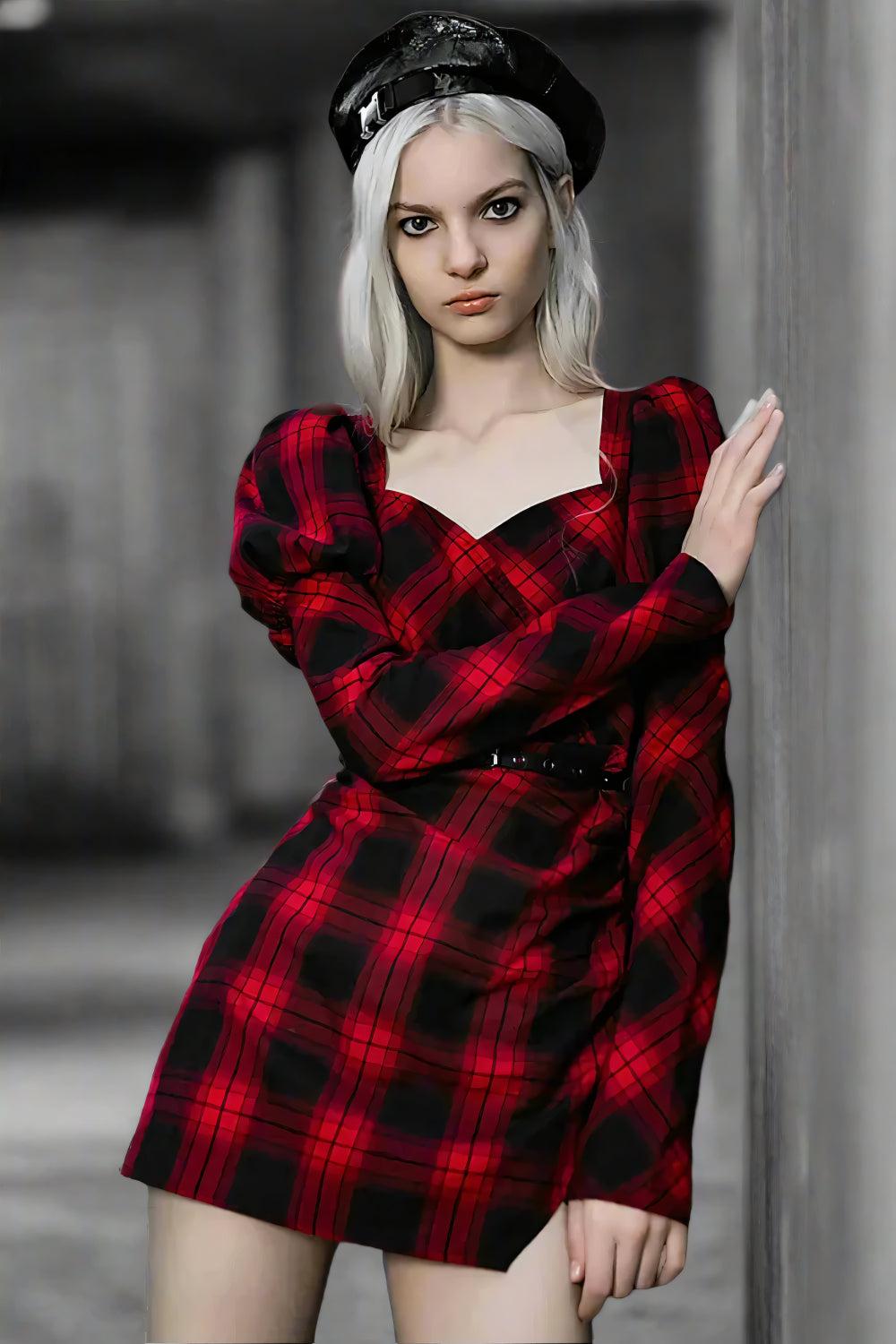 Rebel Princess Plaid Dress LAZERorange