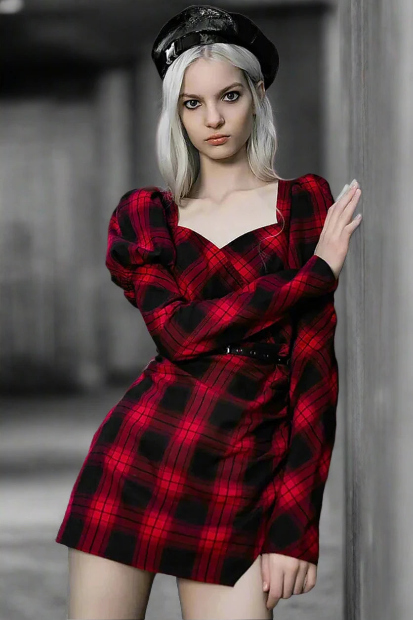 Rebel Princess Plaid Dress