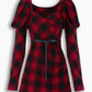 Rebel Princess Plaid Dress LAZERorange