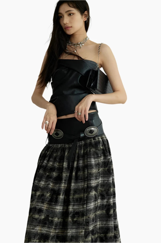 Grunge Plaid Revival Skirt