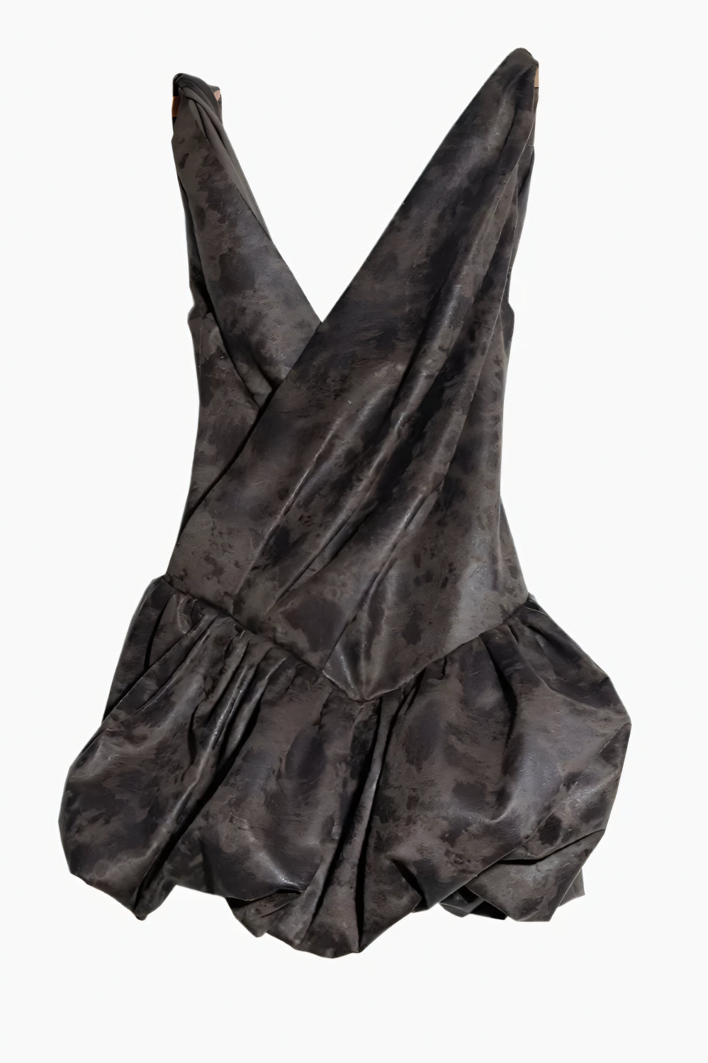 Rust Noir Peplum Dress LAZERorange