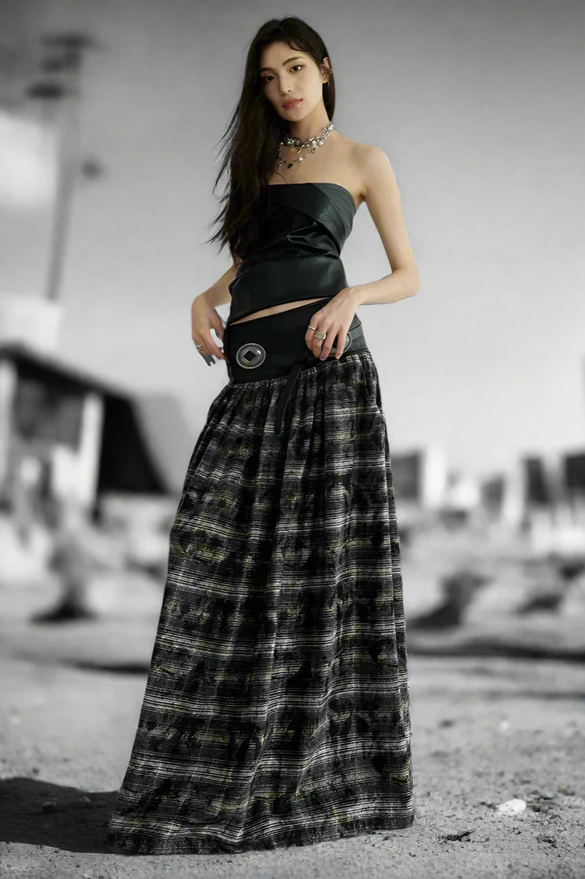 Grunge Plaid Revival Skirt