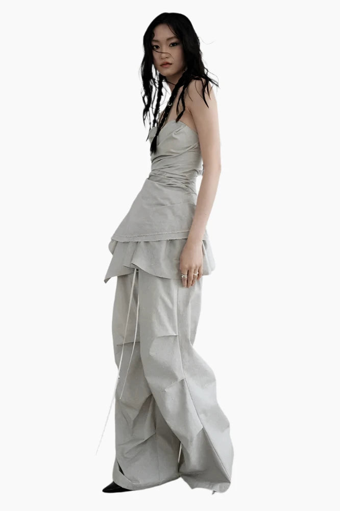 Dune Drift Ruffled Wide-Leg Pants