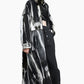 Monochrome Storm Tie-Dye Trench