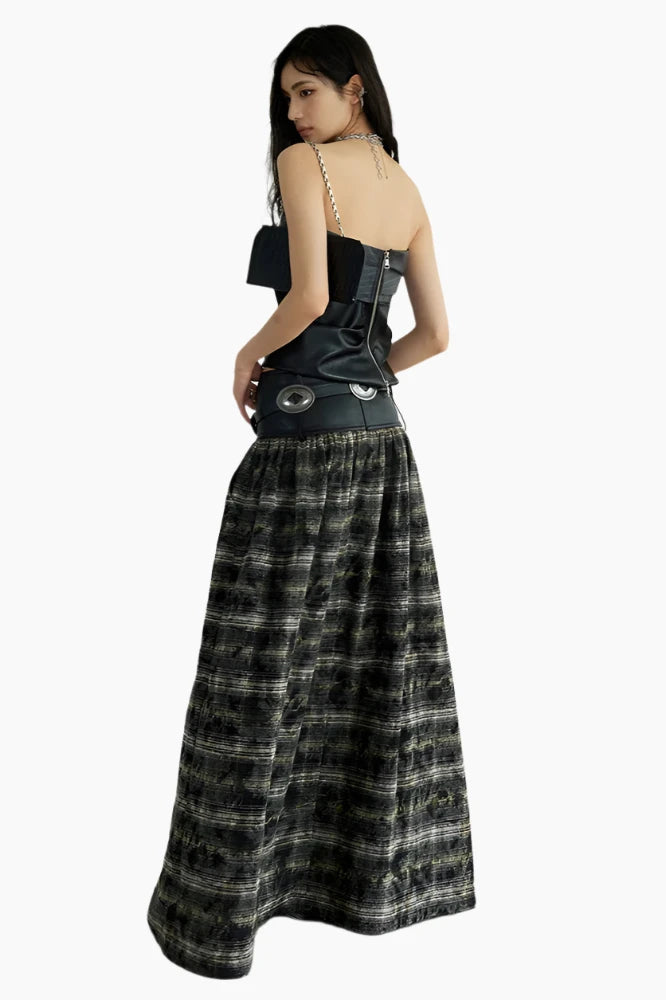 Grunge Plaid Revival Skirt