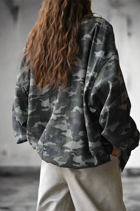 Wasteland Camo Stand Collar Jacket LAZERorange