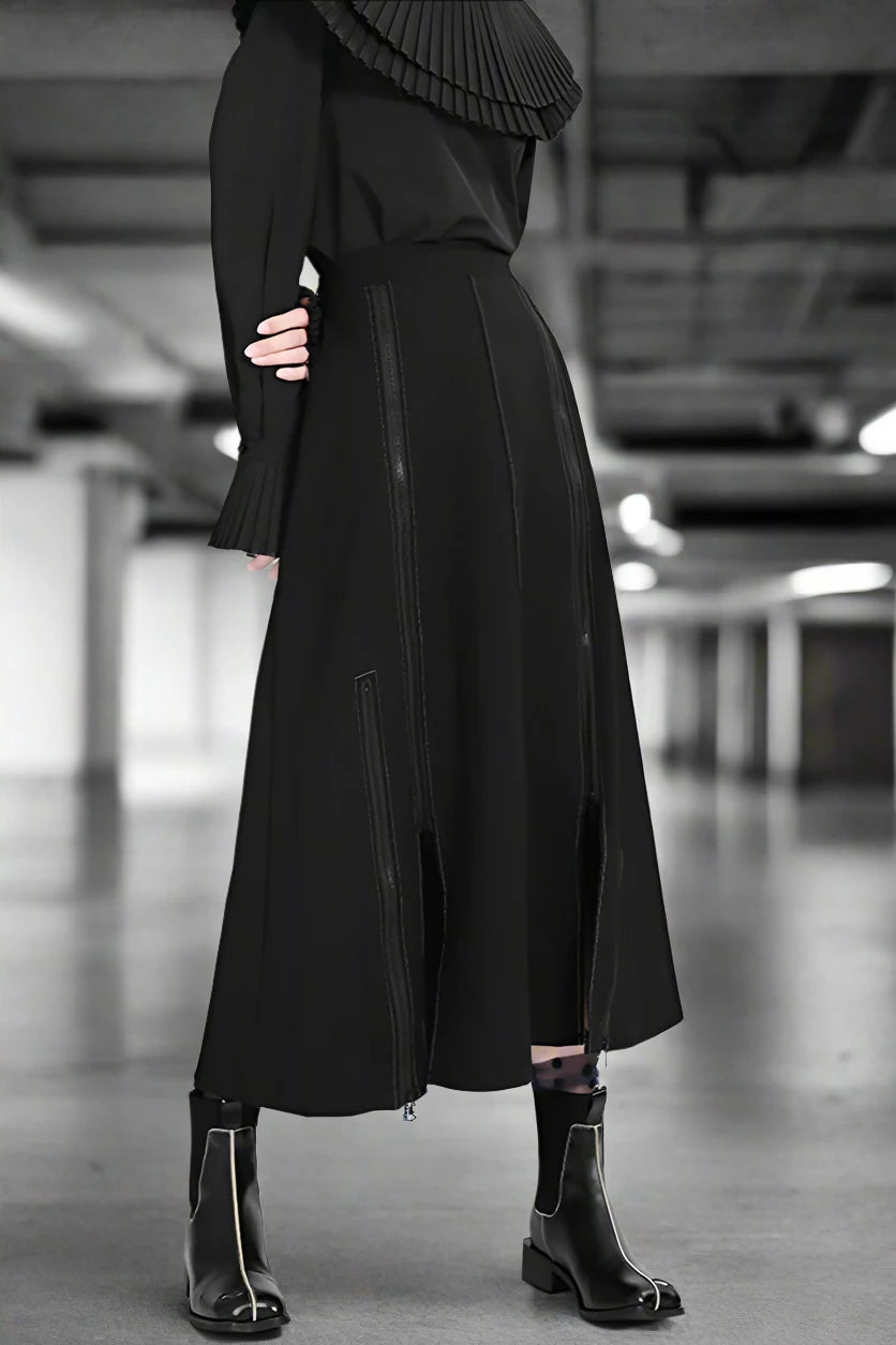 Midnight Slit A-Line Skirt