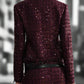 Crimson Glimmer Sequined Jacket LAZERorange