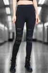 Noir Rivet Leggings LAZERorange