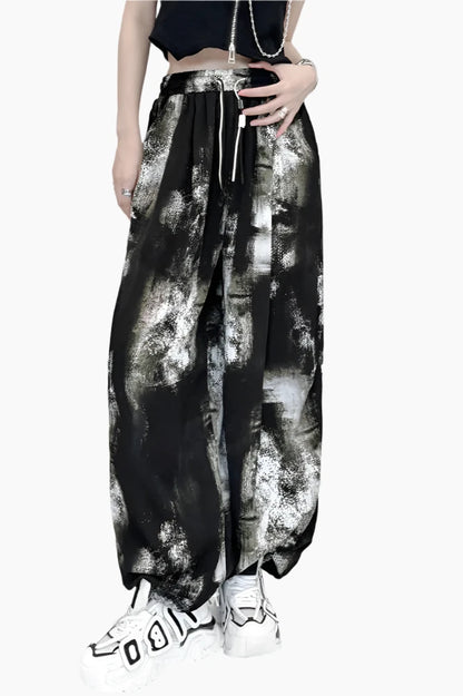 Midnight Tie-Dye Wide-Leg Pants