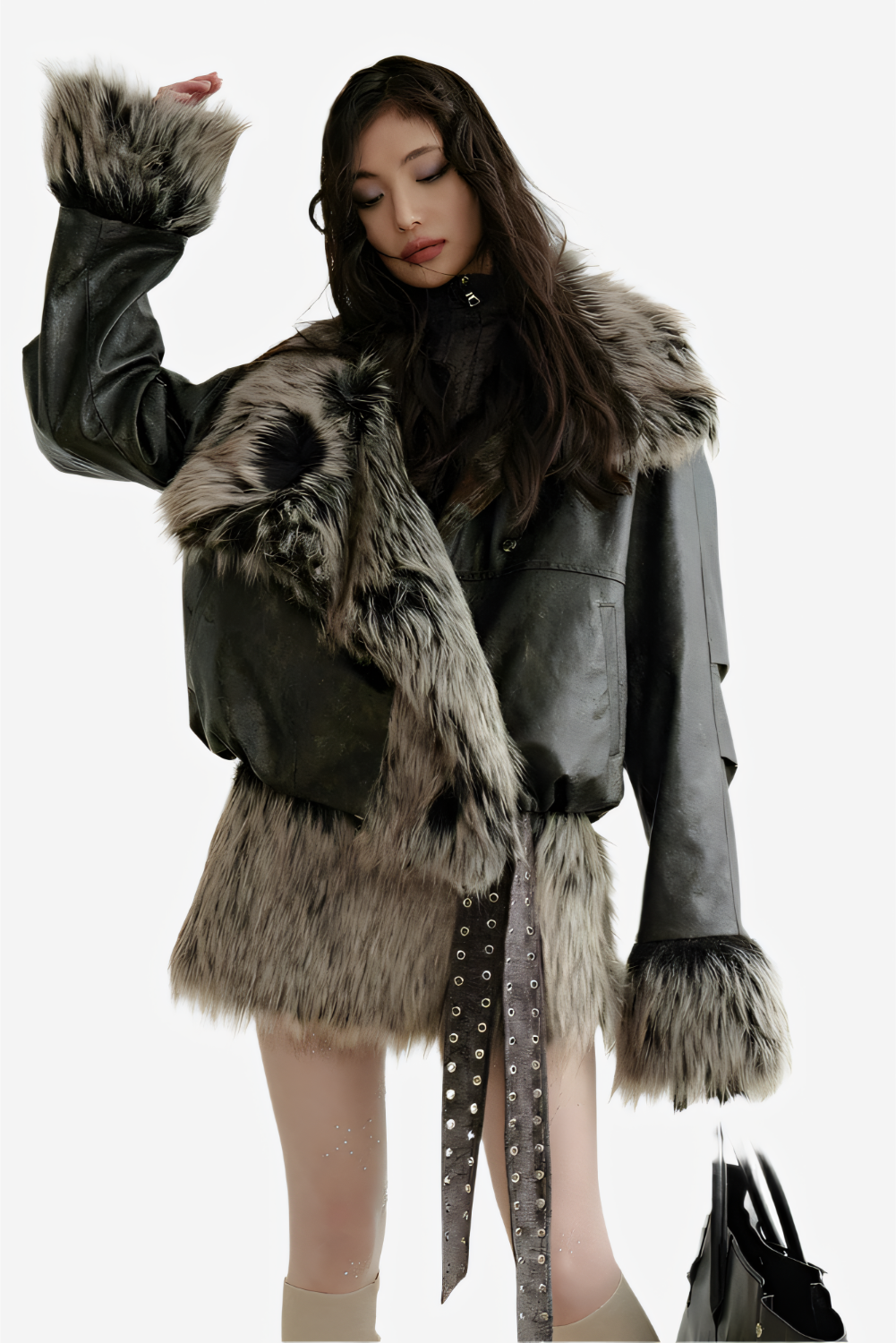 Dual Realm Reversible Fur Jacket LAZERorange