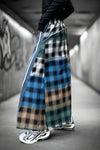 Patchwork Plaid A-Line Skirt - LAZERorange