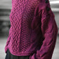 Ember Knit Button-Shoulder Sweater LAZERorange