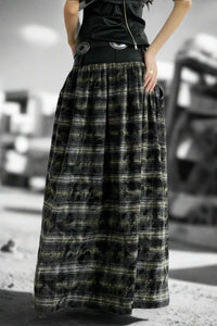 Grunge Plaid Revival Skirt