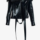 Noir Siren Leather Jacket LAZERorange