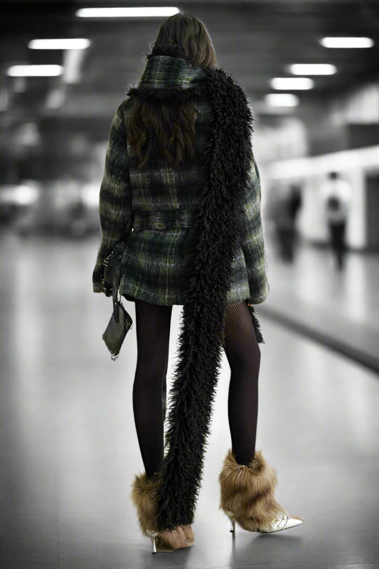 Plaid Luxe Woolen Coat