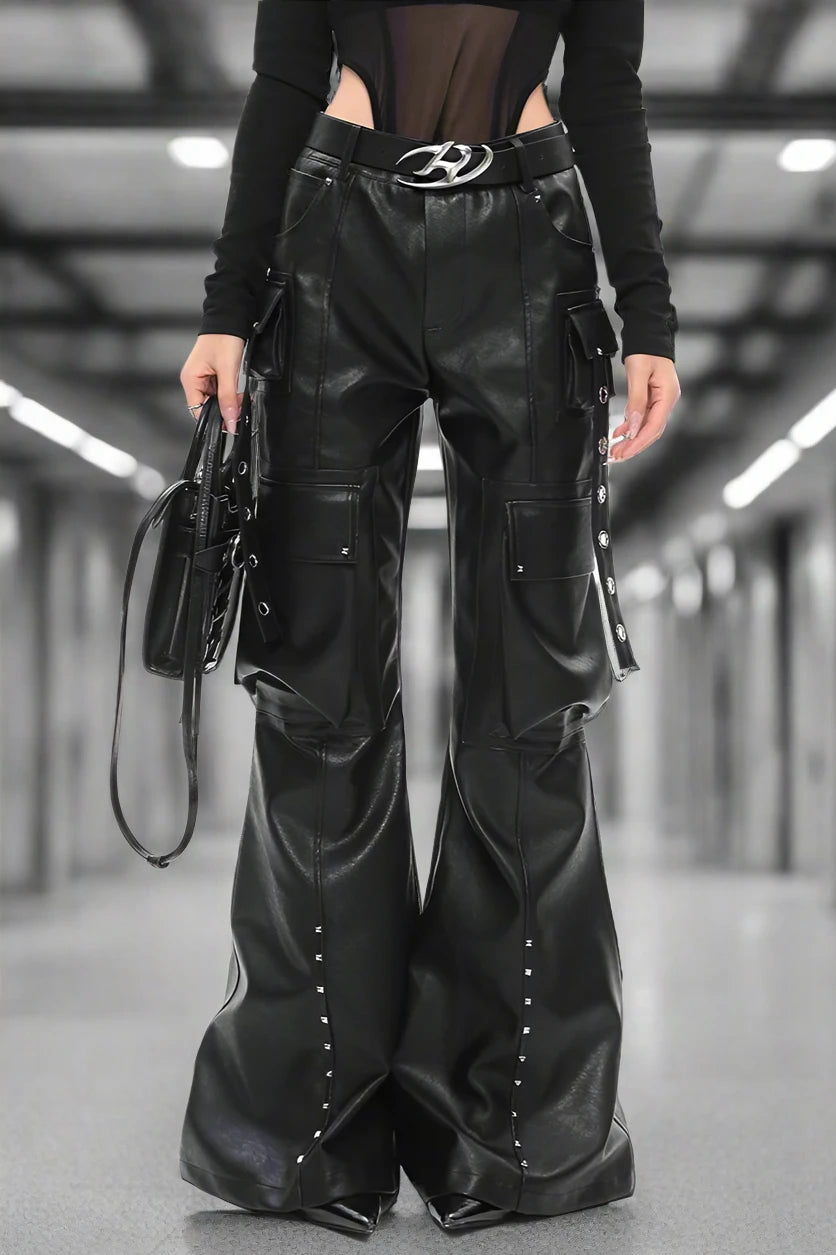 Rivet Rebel Wide-Leg Pants