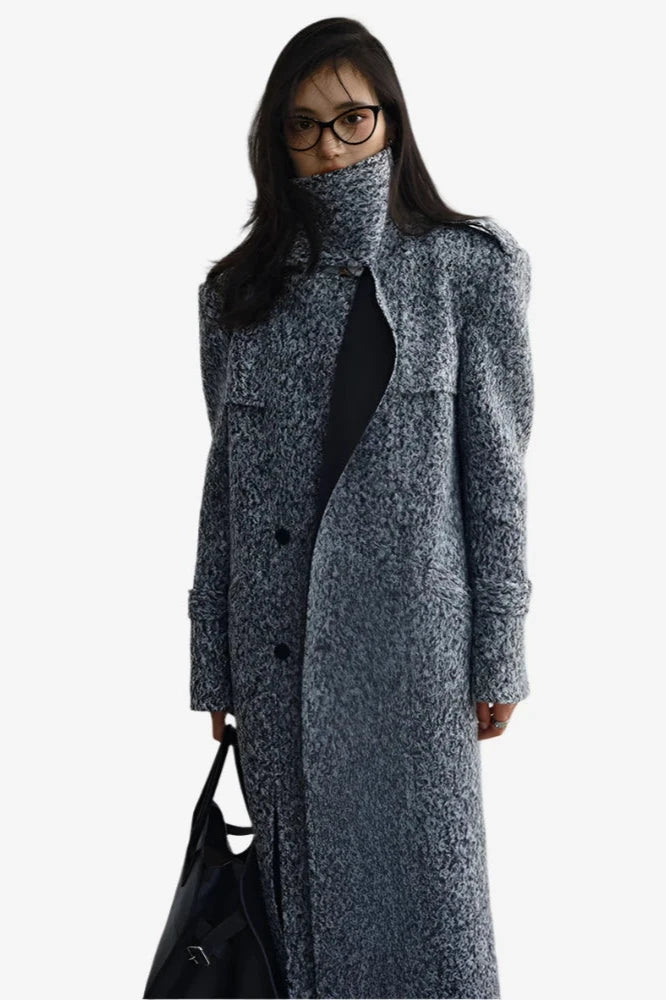 Silver Eclipse Woolen Coat