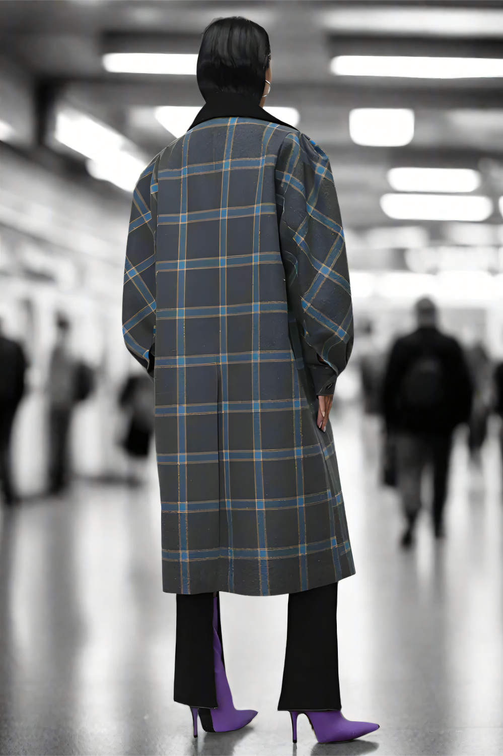 Rebellion Plaid Overcoat LAZERorange