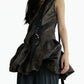 Rust Noir Peplum Dress LAZERorange