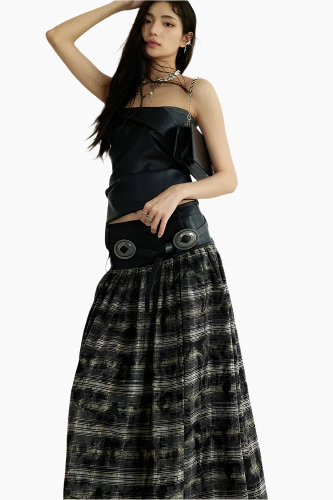 Grunge Plaid Revival Skirt