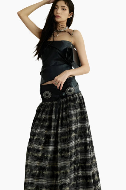 Grunge Plaid Revival Skirt