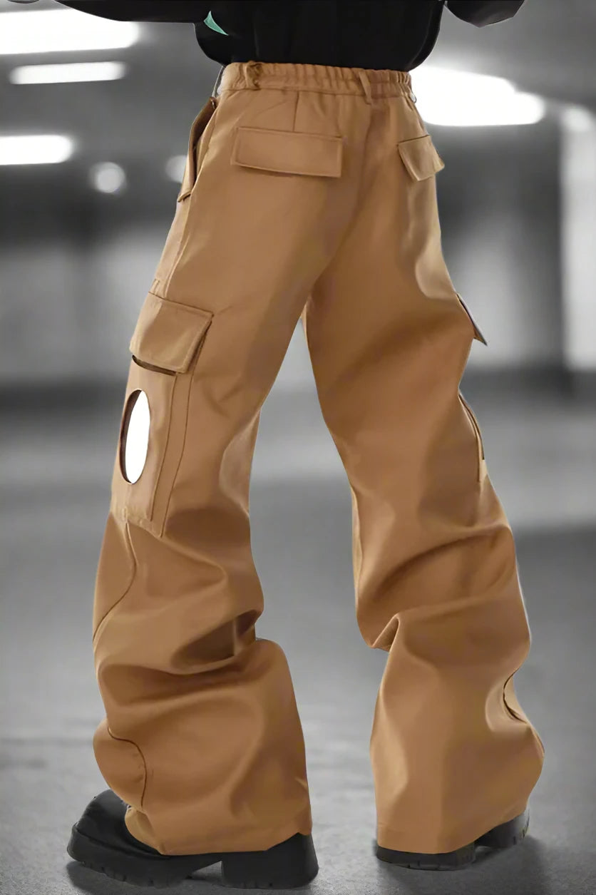 Vortex Cutout Cargo Pants - LAZERorange