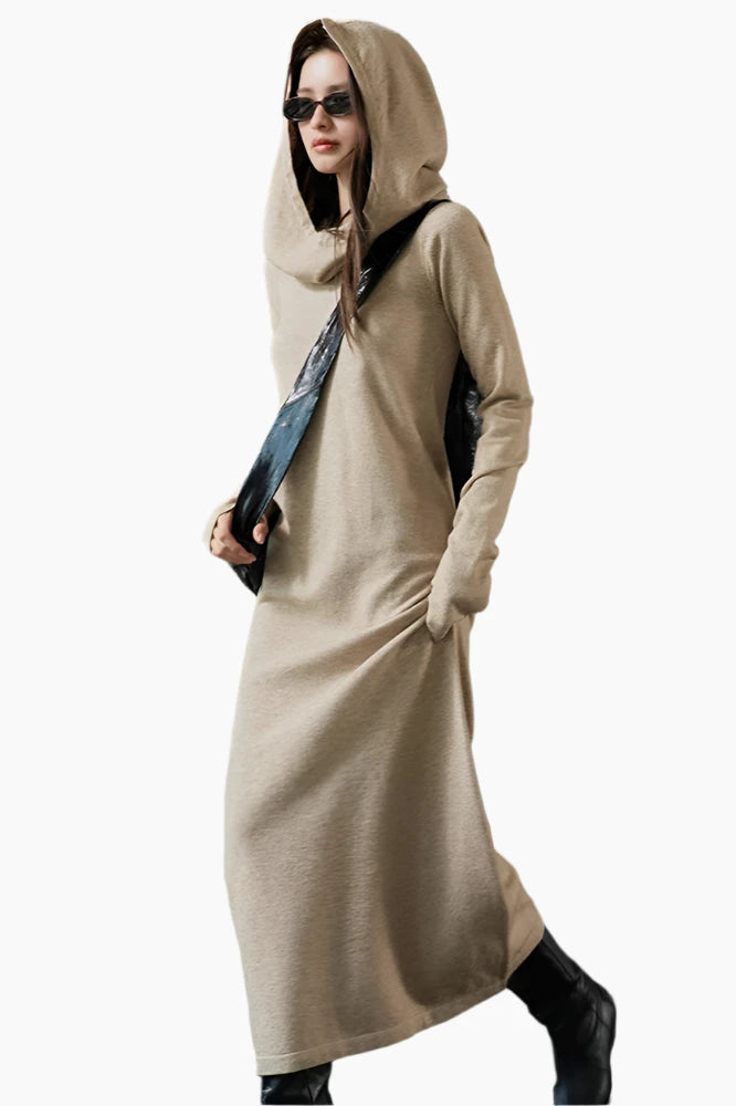 Shadowflow Hooded Maxi Dress