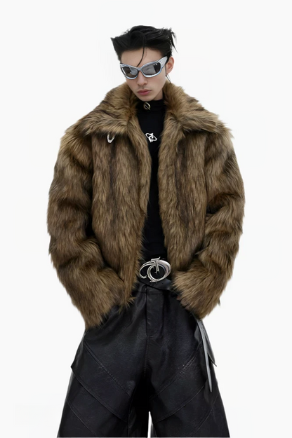 Urban Rogue Lush Fur Jacket LAZERorange