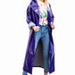 Violet Vandal Faux Leather Trench LAZERorange