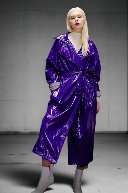 Violet Vandal Faux Leather Trench