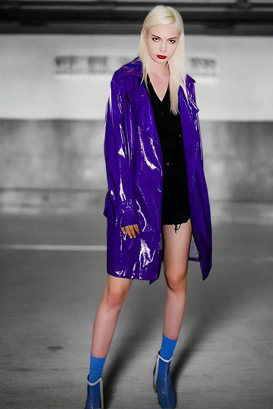 Violet Vandal Faux Leather Trench