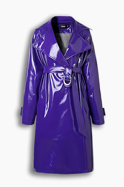 Violet Vandal Faux Leather Trench