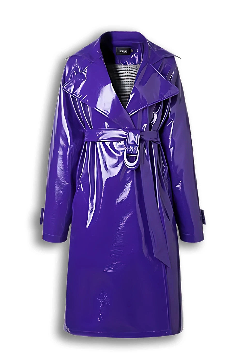 Violet Vandal Faux Leather Trench LAZERorange