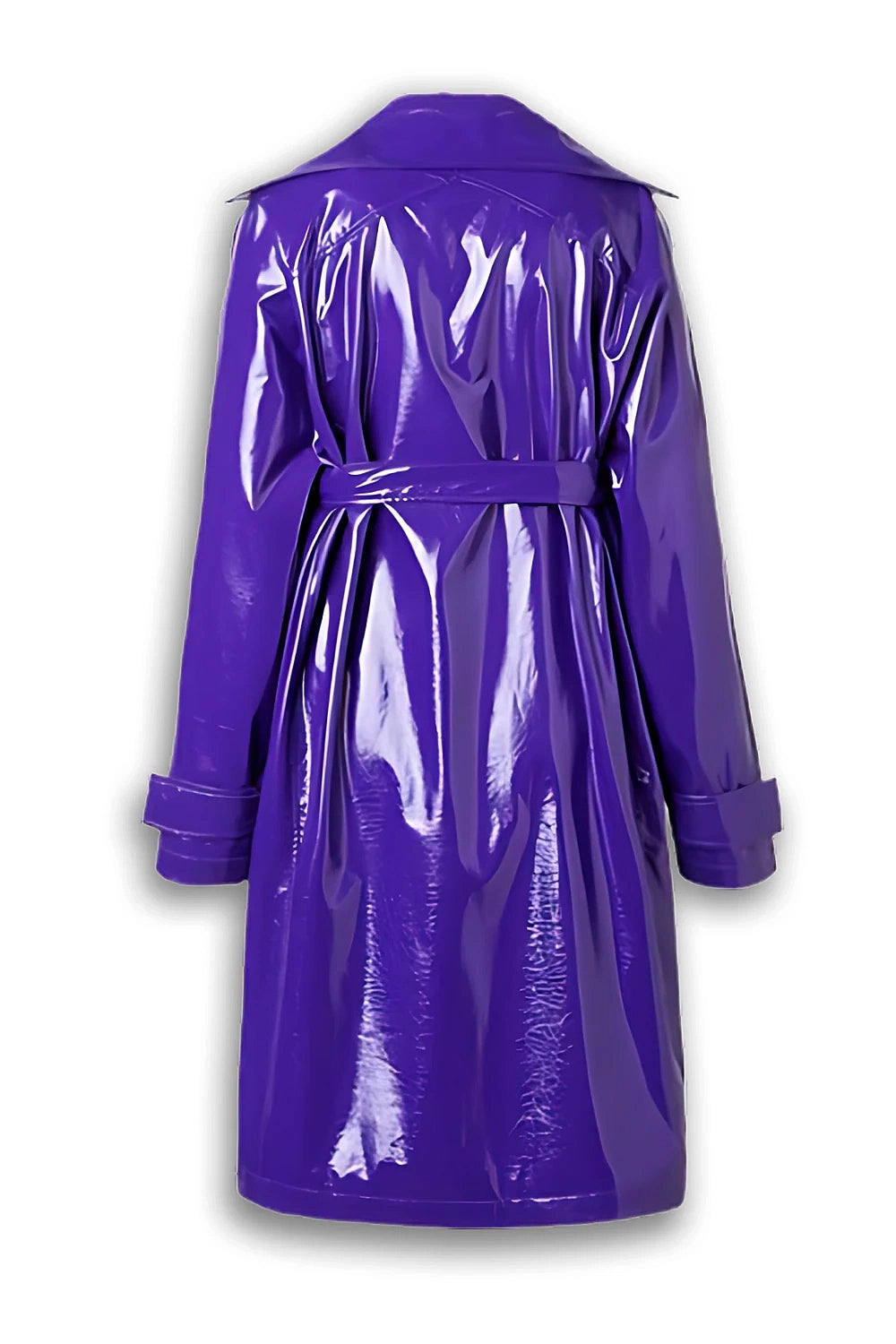 Violet Vandal Faux Leather Trench LAZERorange