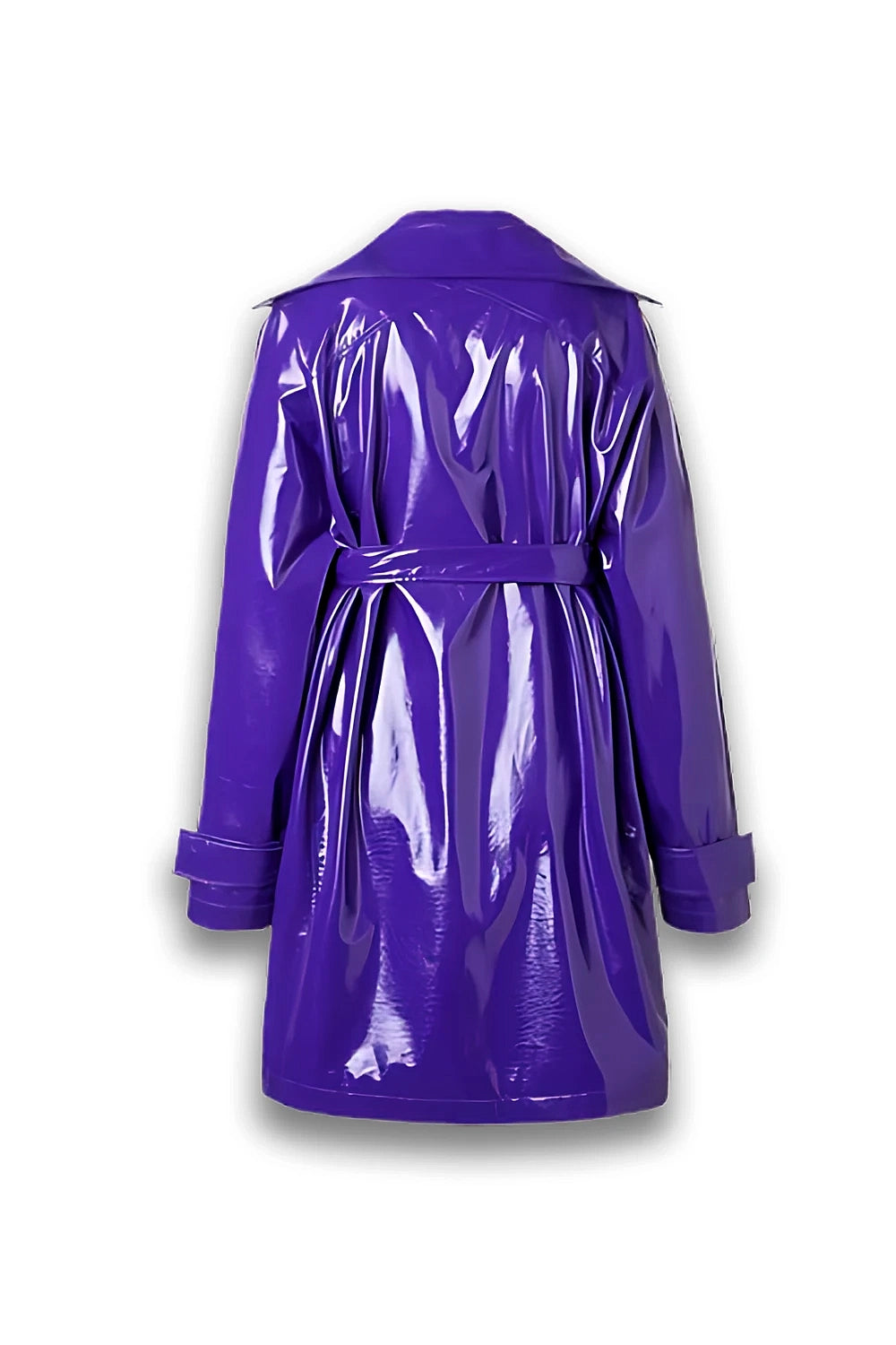 Violet Vandal Faux Leather Trench LAZERorange