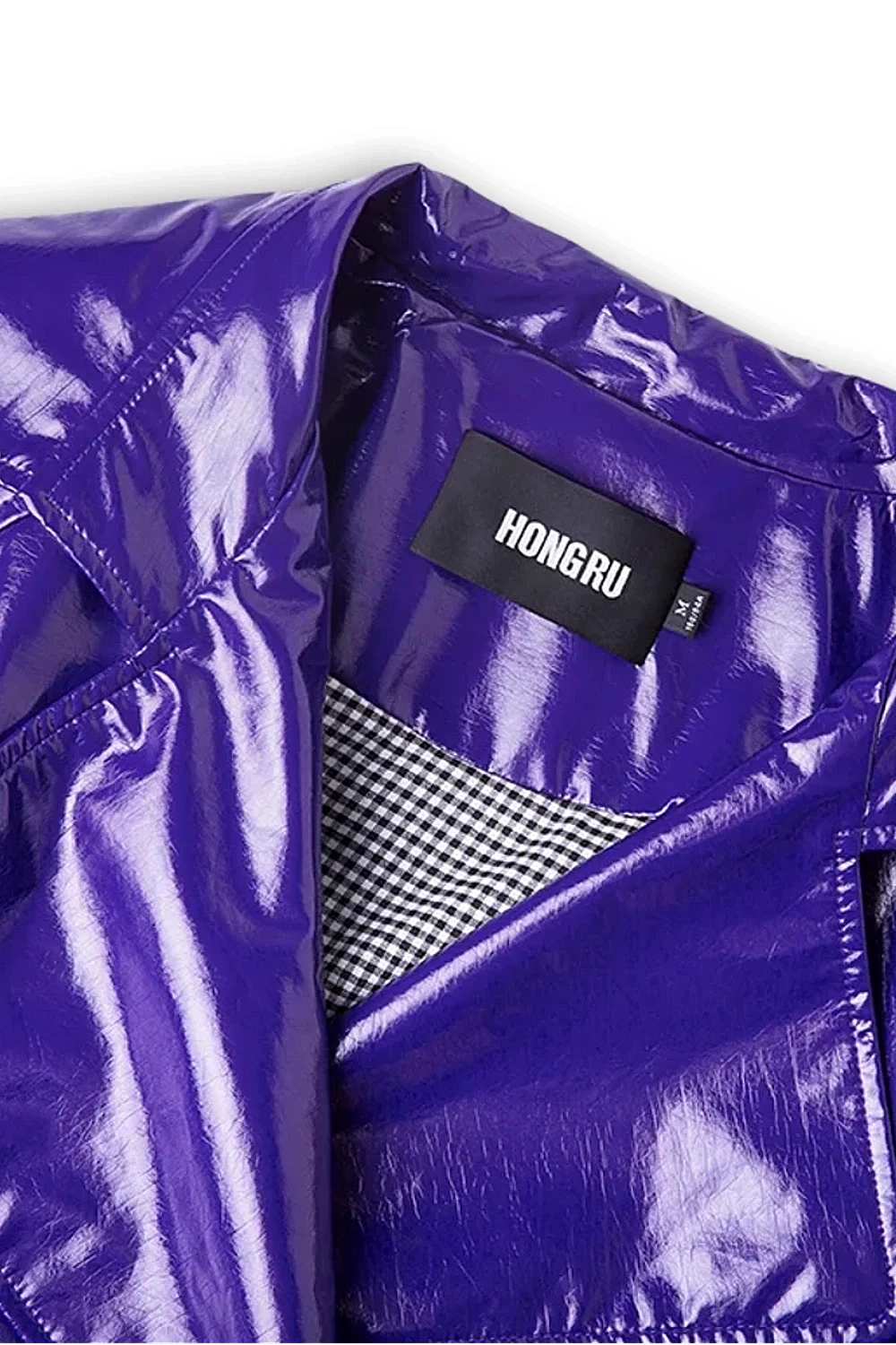 Violet Vandal Faux Leather Trench LAZERorange