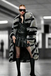 Zebra Luxe Fur Coat LAZERorange