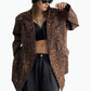 Fierce Prowl Leopard Blazer LAZERorange