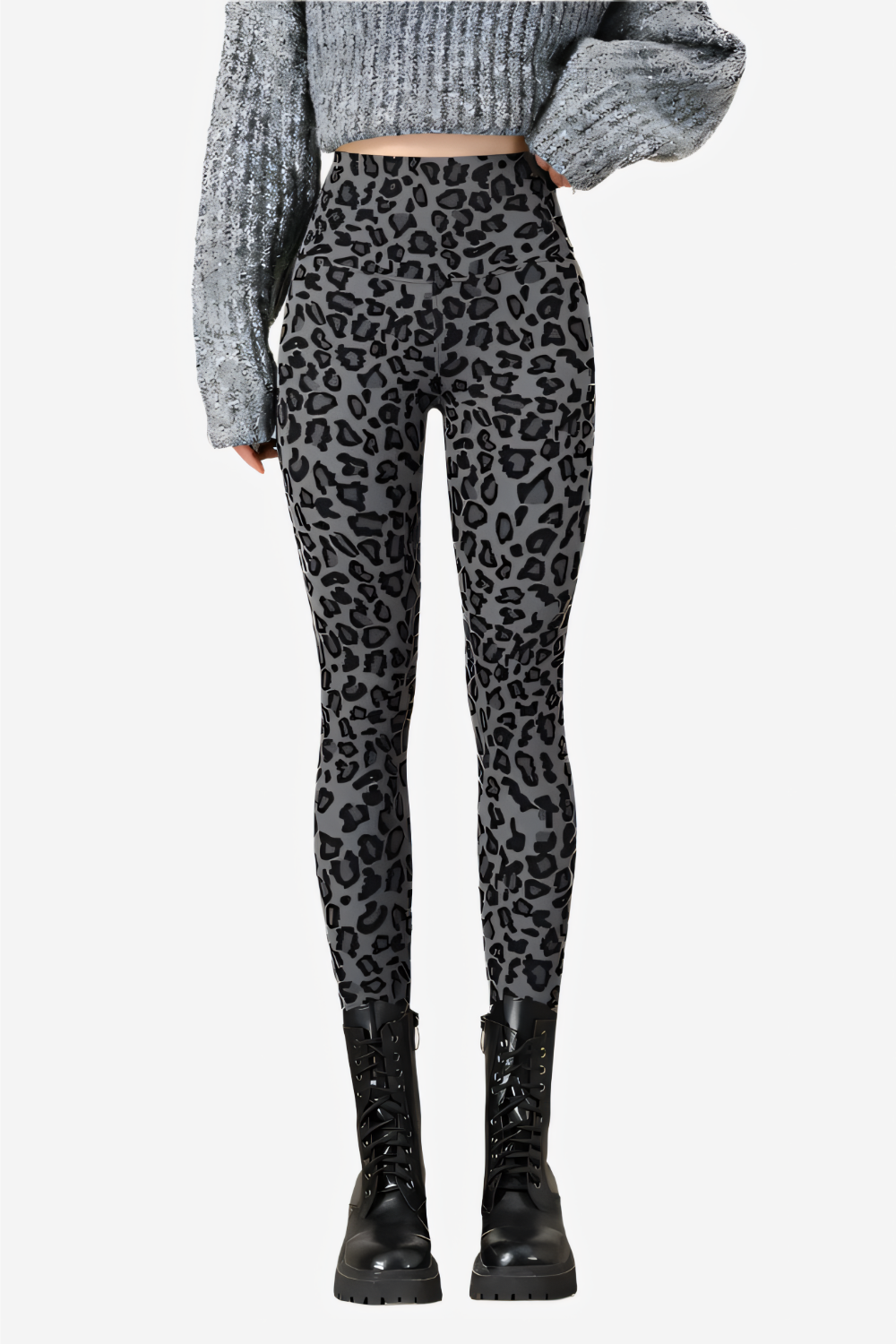 Sharkskin Leopard Luxe Leggings LAZERorange