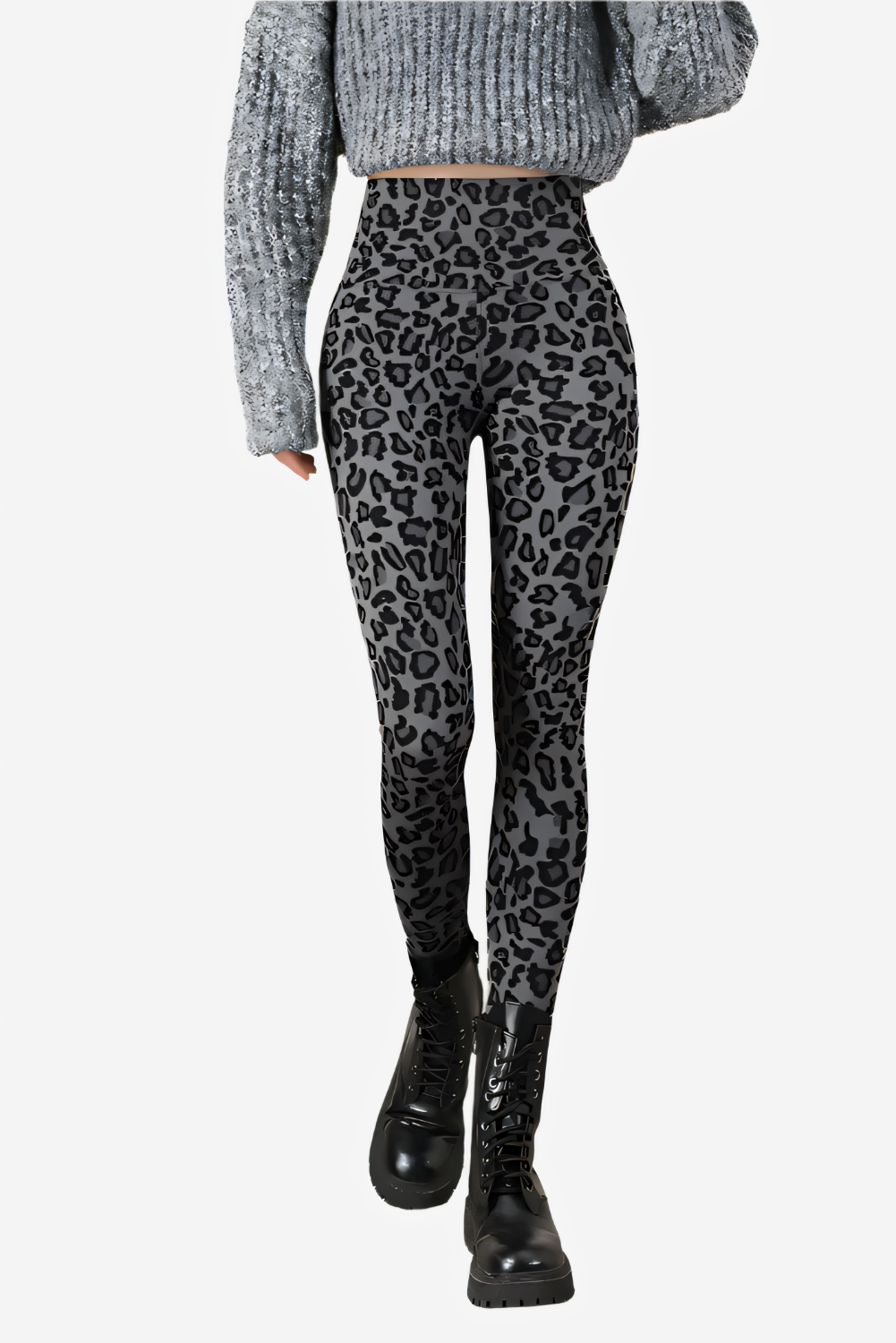 Sharkskin Leopard Luxe Leggings LAZERorange