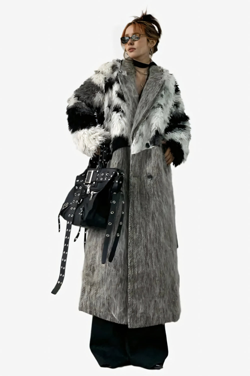 Eclipse Spliced Fur Coat LAZERorange.com