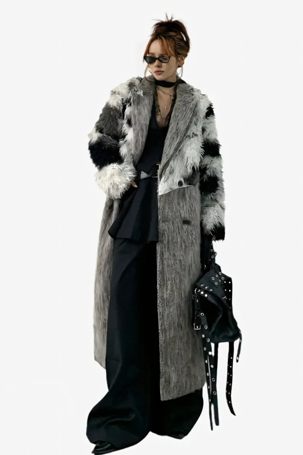 Eclipse Spliced Fur Coat LAZERorange.com