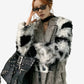 Eclipse Spliced Fur Coat LAZERorange.com