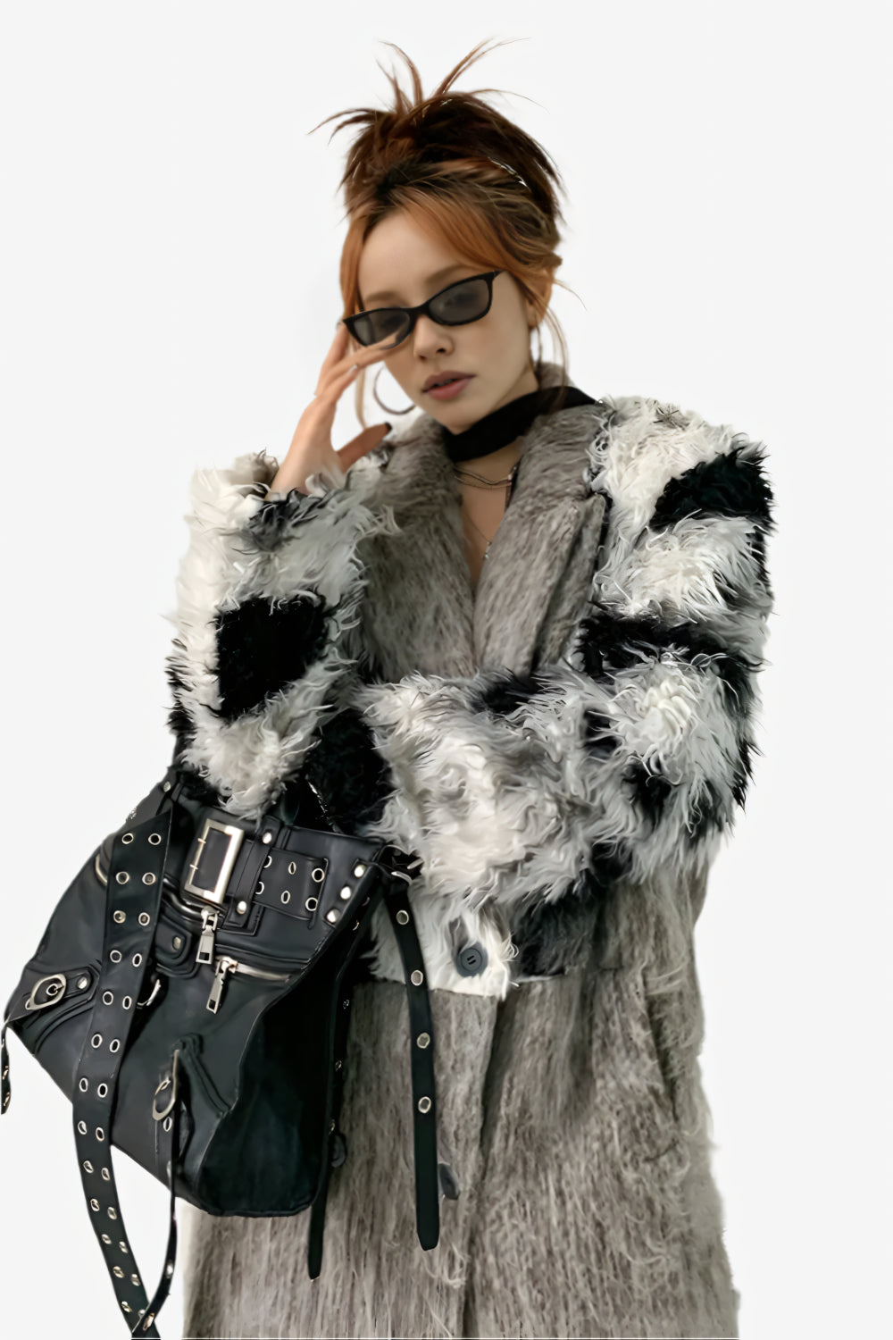 Eclipse Spliced Fur Coat LAZERorange.com