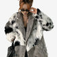 Eclipse Spliced Fur Coat LAZERorange.com