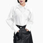 Sculpted Edge White Blouse - LAZERorange