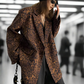 Fierce Prowl Leopard Blazer LAZERorange